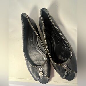 Alexander McQueen open toe flats 9